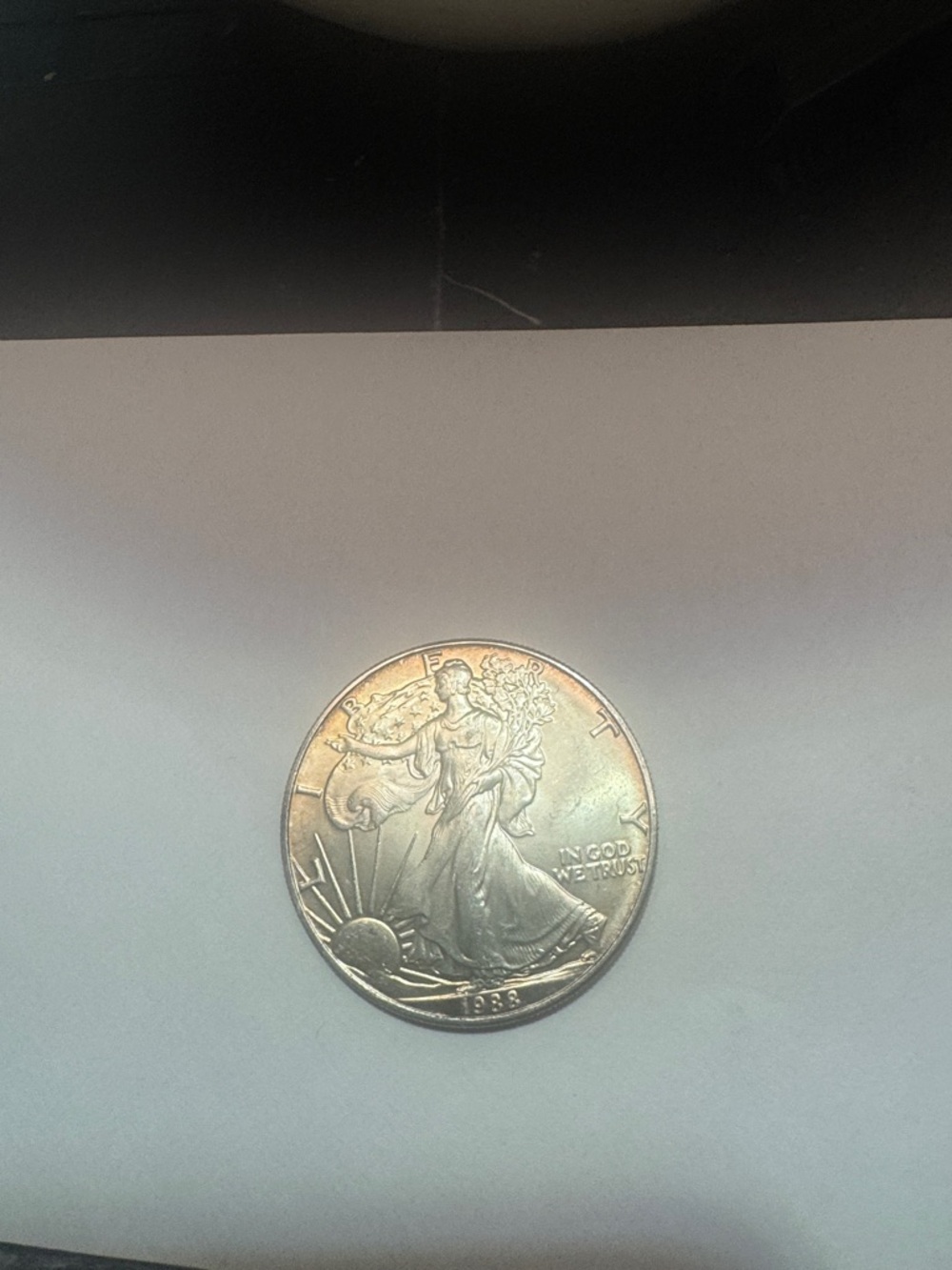 Walking Liberty Silver Dollar Style Coin - Silver Tone